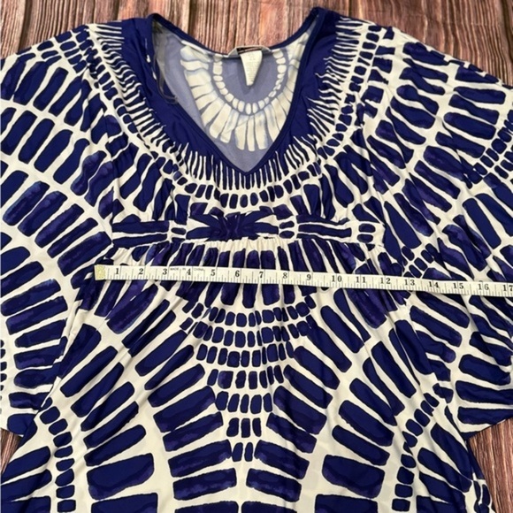 Trina Turk Women's  V-Neck Algiers‎ Flowy Tunic Top Size Small Bo… - Picture 6 of 8